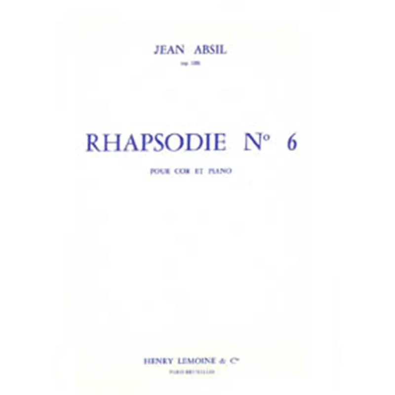 Absil Jean - Rhapsodie N°6 Op.120 - Cor et Piano