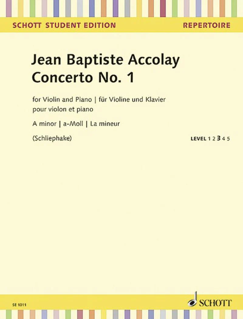 Accolay Jean Baptiste - Conerto N°1 en la Mineur - Violon et Piano