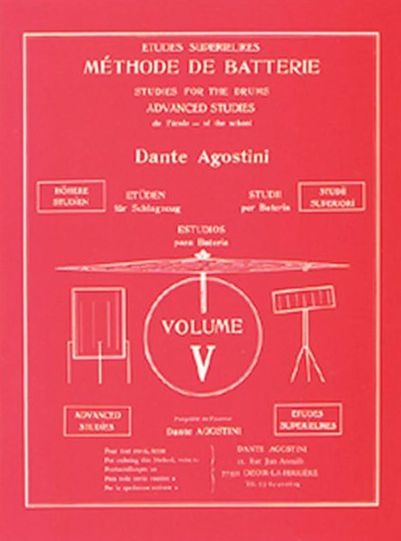 Agostini Dante - Methode de Batterie Vol.5 : Etudes Superieures