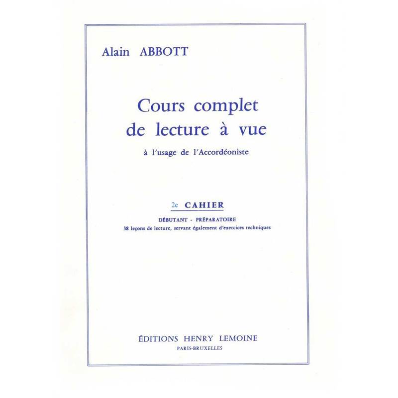 Alain Abbott - Lecture A  Vue Vol.2 - Accordeon