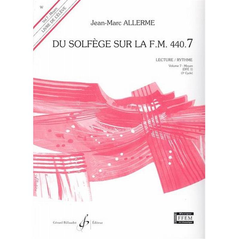 Allerme Jean-Marc - Du Solfege Sur la F.m. 440.7 Lecture/rythme Eleve