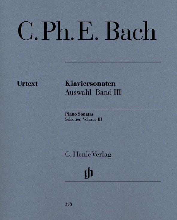 Bach Carl Philipp Emanuel - Sonates Choisies Volume 3 - Piano