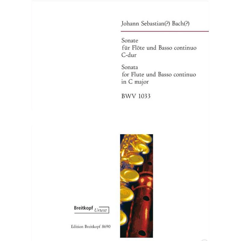 Bach J.s. - Sonate Fur Flote Und Basso Continuo C- Dur Bwv 1033