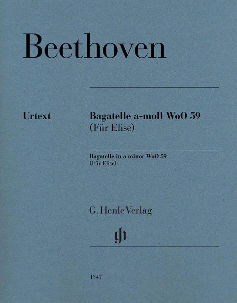 Beethoven Ludwig Van - Lettre A Elise (bagatelle Woo59 en la Mineur) - Piano