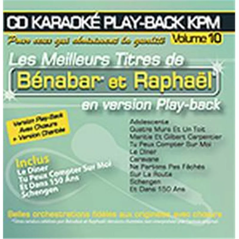 Benabar / Raphael - Cd Karaoke Vol.10 avec Choeur + Versions Chantees