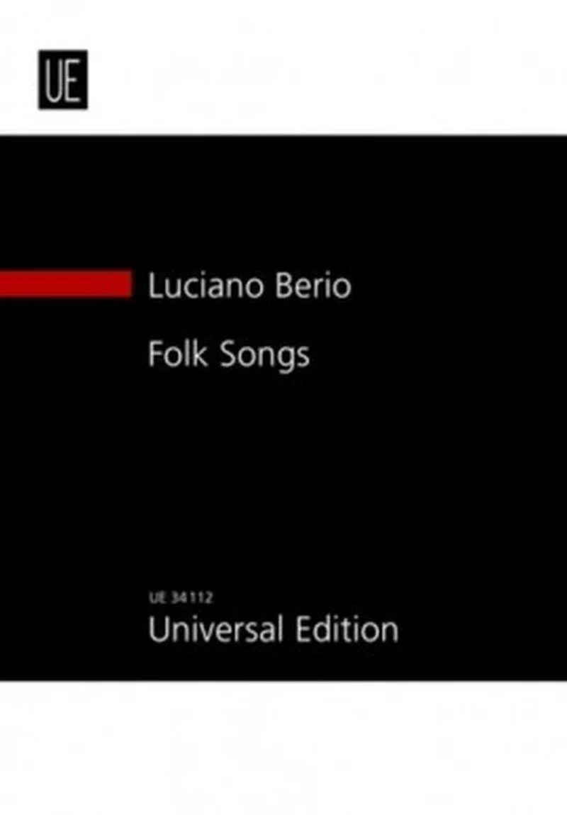 Berio Luciano - Folk Songs Nouvelle Edition - Conducteur de Poche