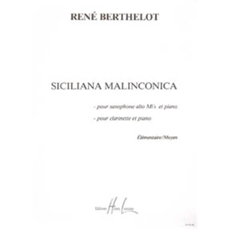 Berthelot Rene - Siciliana Malinconica - Saxophone Mib ou Clarinette et Piano