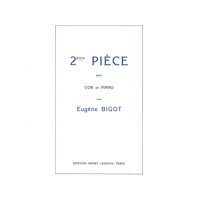 Bigot Eugene - Piece N°2 - Cor et Piano