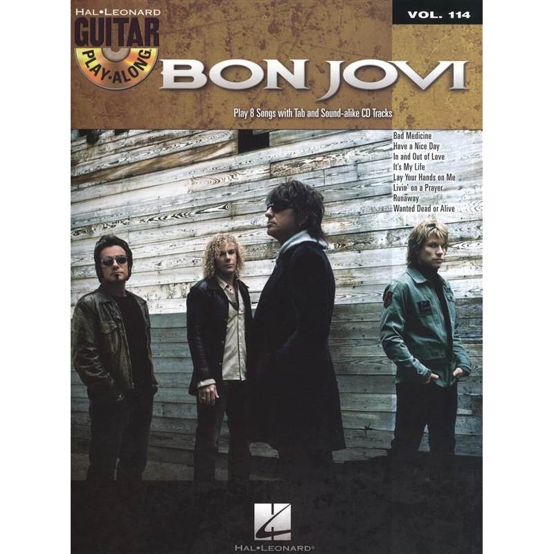 Bon Jovi - Guitar Play Along Vol.114 Play 8 Songs Tab. + Cd