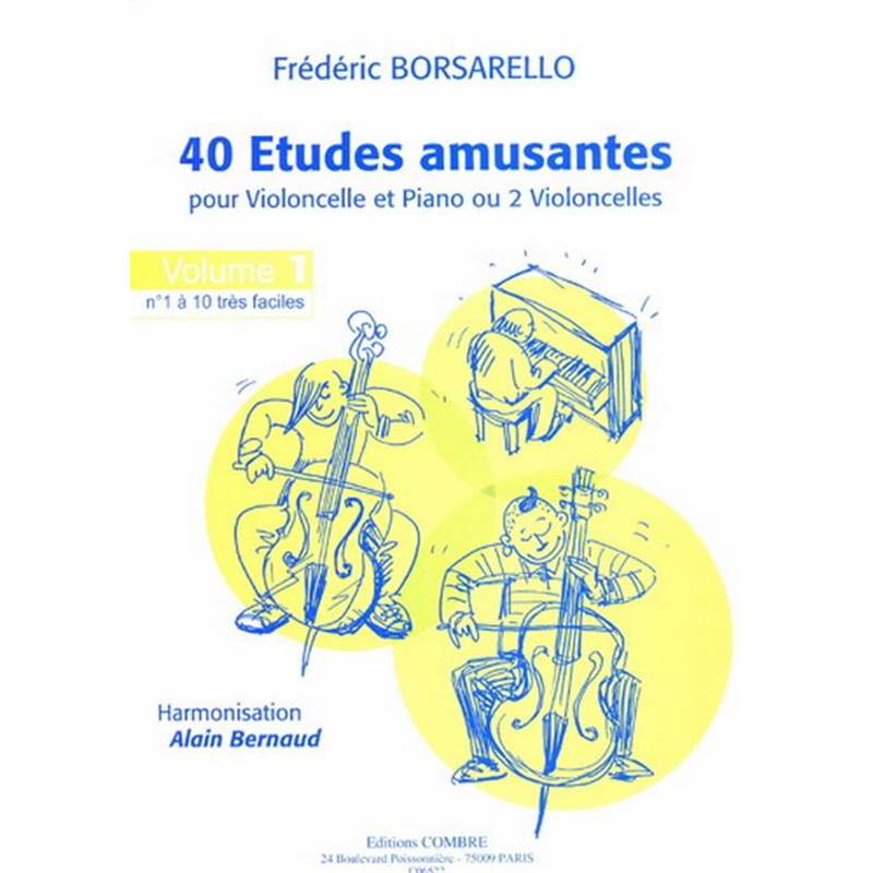 Borsarello Frederic - 40 Etudes Amusantes Vol.1 pour Violoncelle et Piano