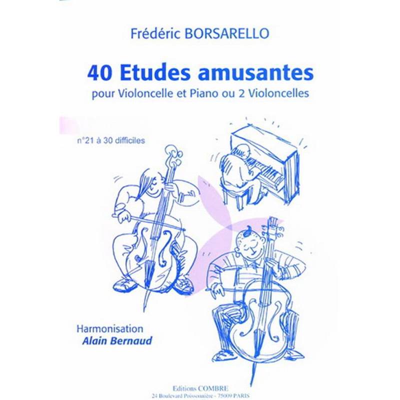 Borsarello Frederic - 40 Etudes Amusantes Vol.3 pour Violoncelle et Piano