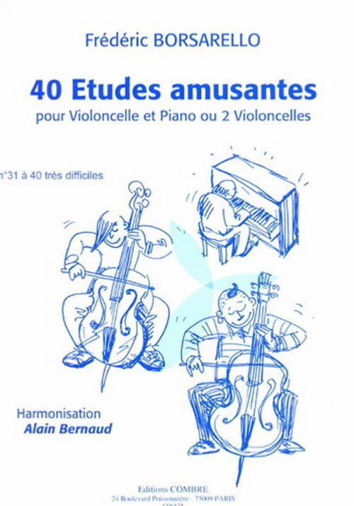 Borsarello Frederic - Etudes Amusantes (40) Vol.4 (31 A 40) - Violoncelle et Piano (ou 2 Cellos)