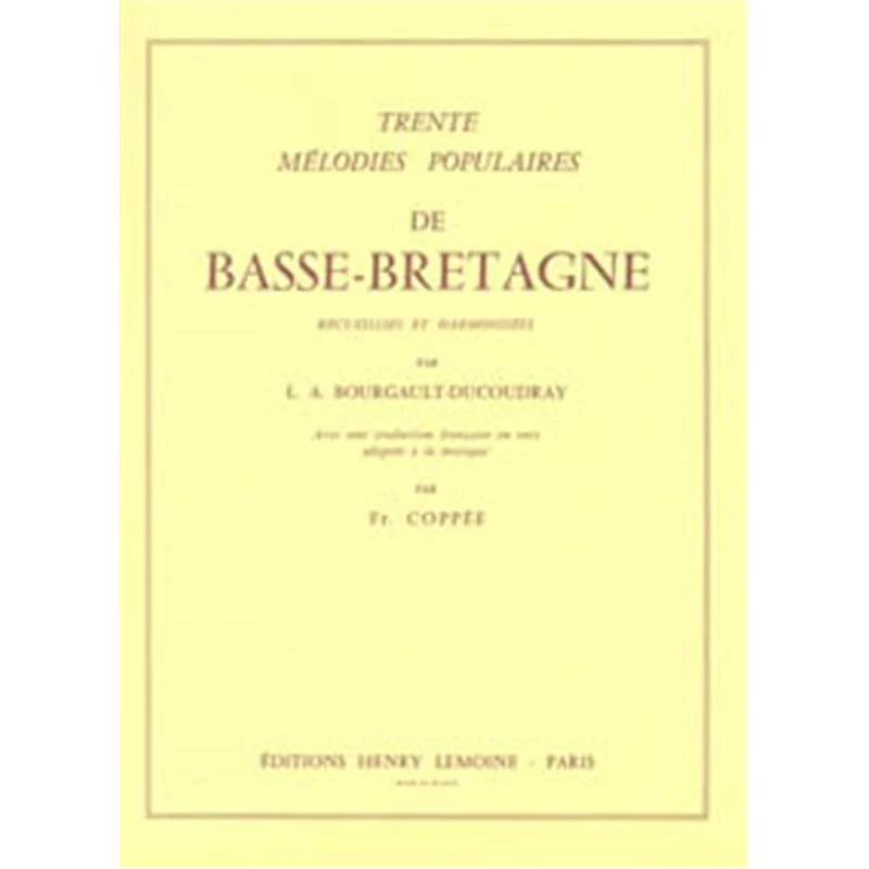 Bourgault L A - Melodies de Basse-bretagne (30) - Chant