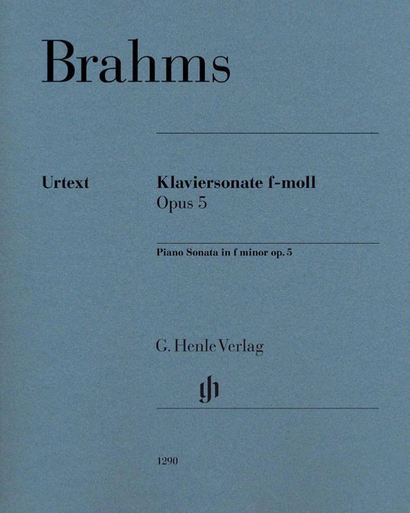 Brahms Johannes - Sonate Opus 5 en Fa Mineur - Piano