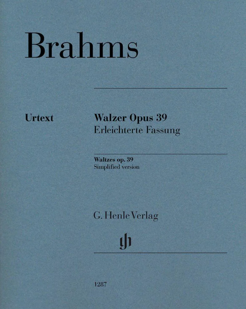 Brahms Johannes - Valses Op.39 Version Simplifiee par le Compositeur - Piano