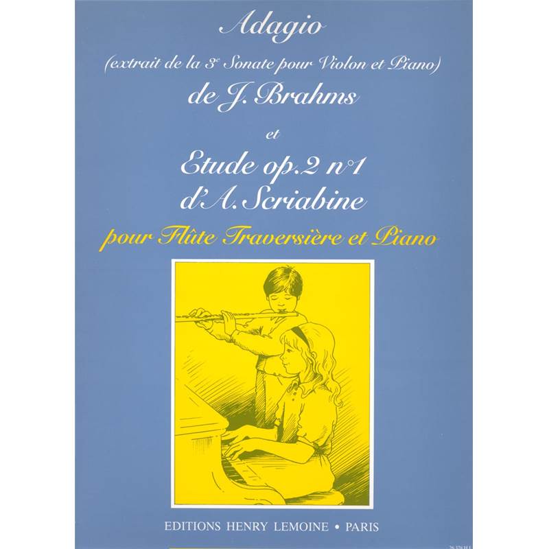 Brahms/scriabine - Adagio de la Sonate N°3 / Etude Op.2 N°1 - Flute et Piano