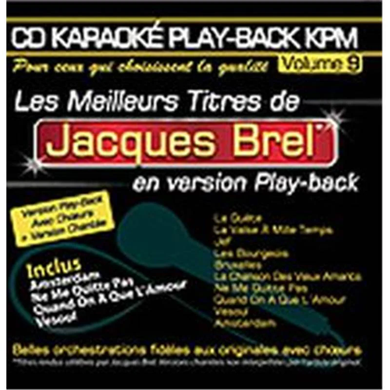 Brel Jacques - Cd Karaoke Vol.09 avec Choeur + Versions Chantees