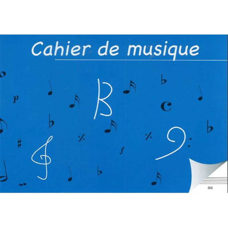 Cahier de Musique 6 Portees S6