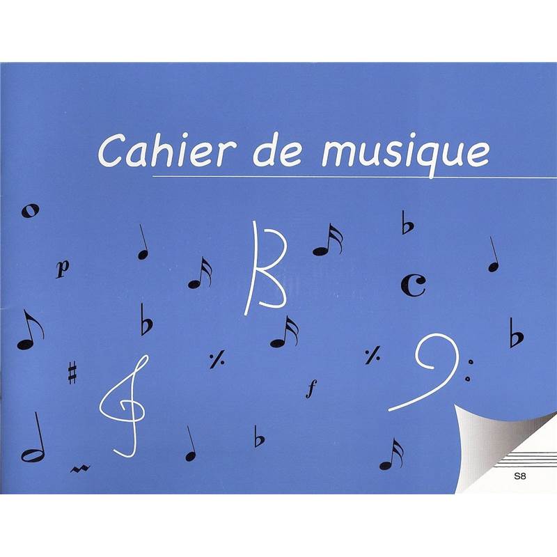 Cahier de Musique 8 Portees- S8