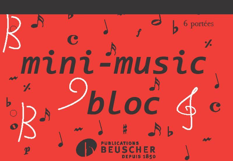 Cahier de Musique Mini Bloc 6 Portees