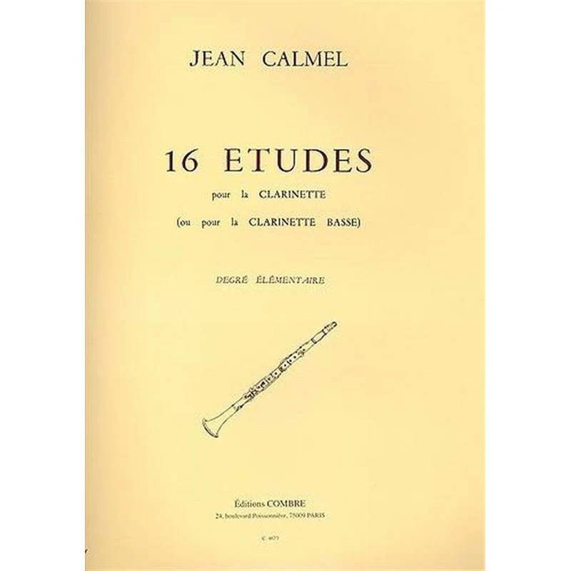 Calmel Jean - Etudes (16) - Clarinette