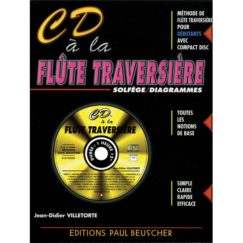 Cd A la Flute Traversiere +cd - Chant et Accompagnement