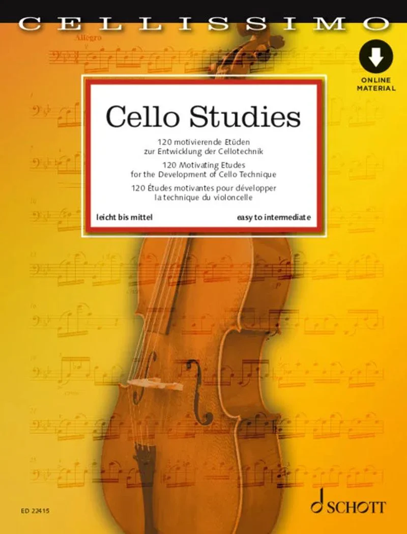Cello studies +AO (120 etudes motivantes pour developper la technique) - Violoncelle