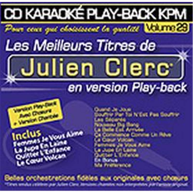 Clerc Julien - Cd Karaoke Vol.29 avec Choeur + Versions Chantees