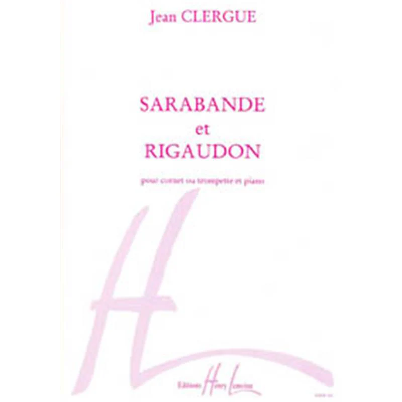 Clergue Jean - Sarabande et Rigaudon - Trompette et Piano