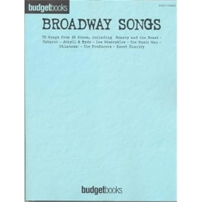 Compilation - Budgetbook Broadway Easy Piano/v/g 75 Songs