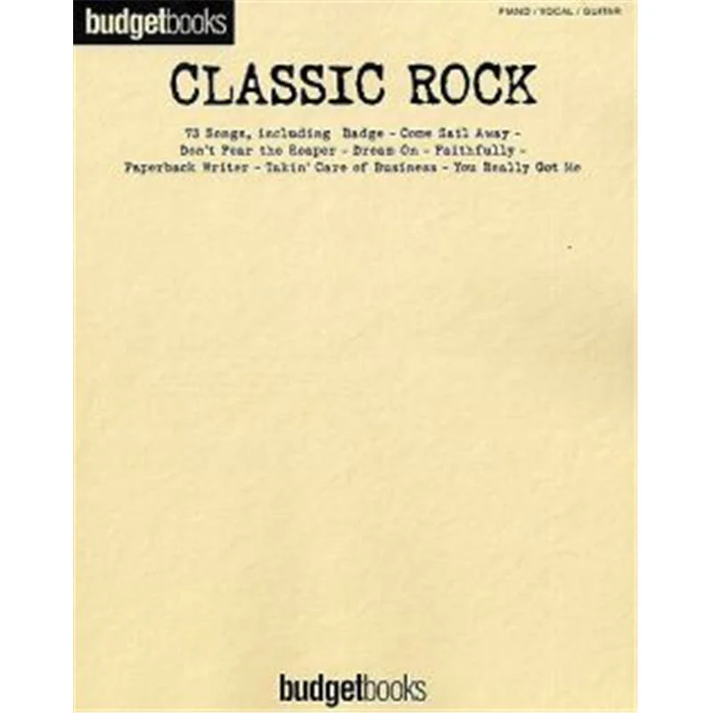 Compilation - Budgetbook Classic Rock 73 Songs P/V/G