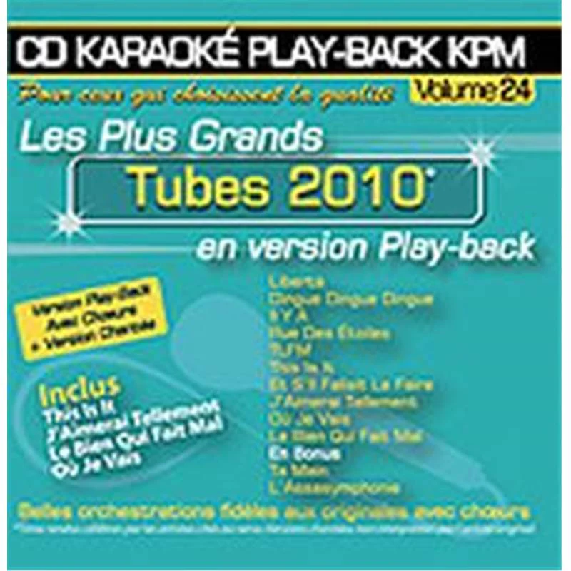 Compilation - Cd Karaoke Vol.24 Tubes 2010 avec Choeur + Versions Chantees