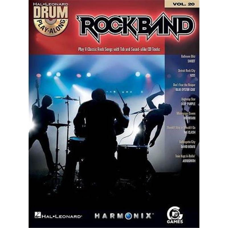 Compilation - Drum Play Along Rock Band Classic Rock Edition Vol.20 + Cd