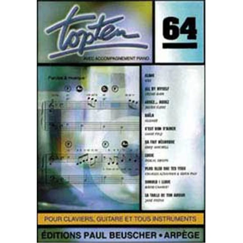 Compilation - Top Ten No.64 Compilation Varietes Francaises et Internationales pour Tous Instruments