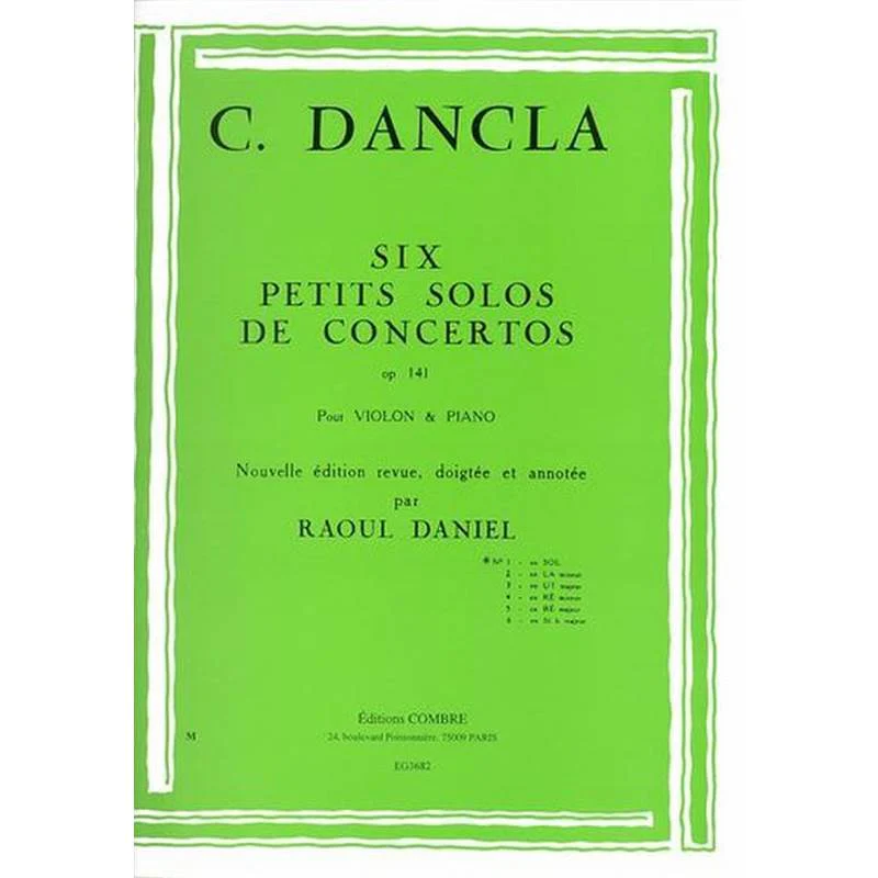 Dancla Charles - Petit Solo de Concerto Op.141 N°1 en Sol Maj. - Violon et Piano