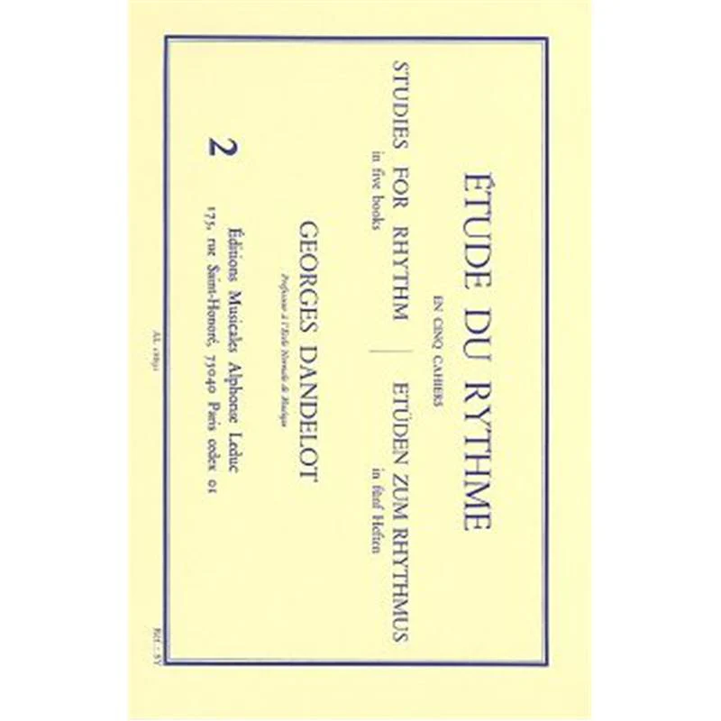 Dandelot Georges - Etude du Rythme Vol.2