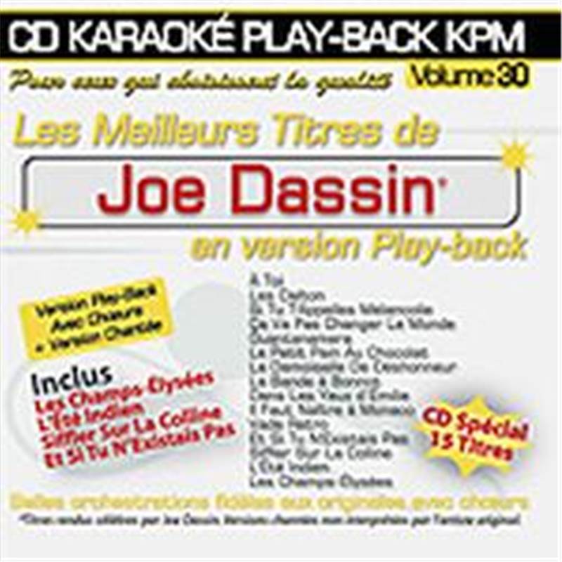 Dassin Joe - Cd Karaoke Vol.30 avec Choeur + Versions Chantees