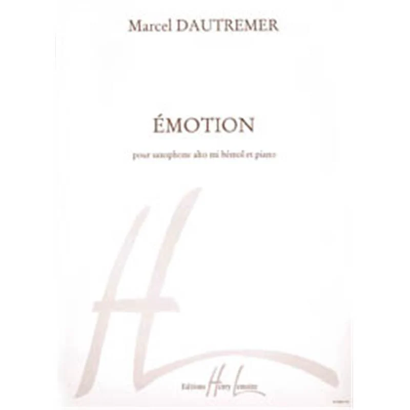 Dautremer Marcel - Emotion - Saxophone Mib et Piano