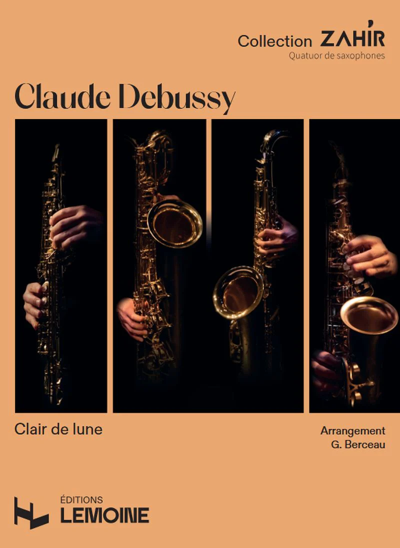 Debussy Claude - Clair de lune pour Quatuor de Saxophones - Conducteur et Parties Separees