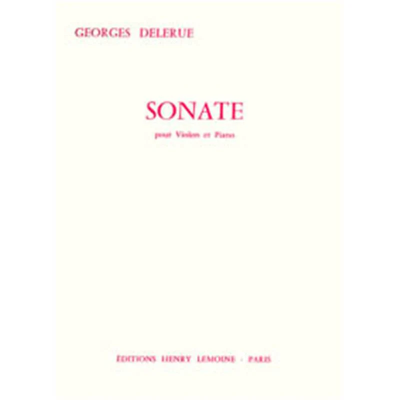Delerue Georges - Sonate - Violon et Piano
