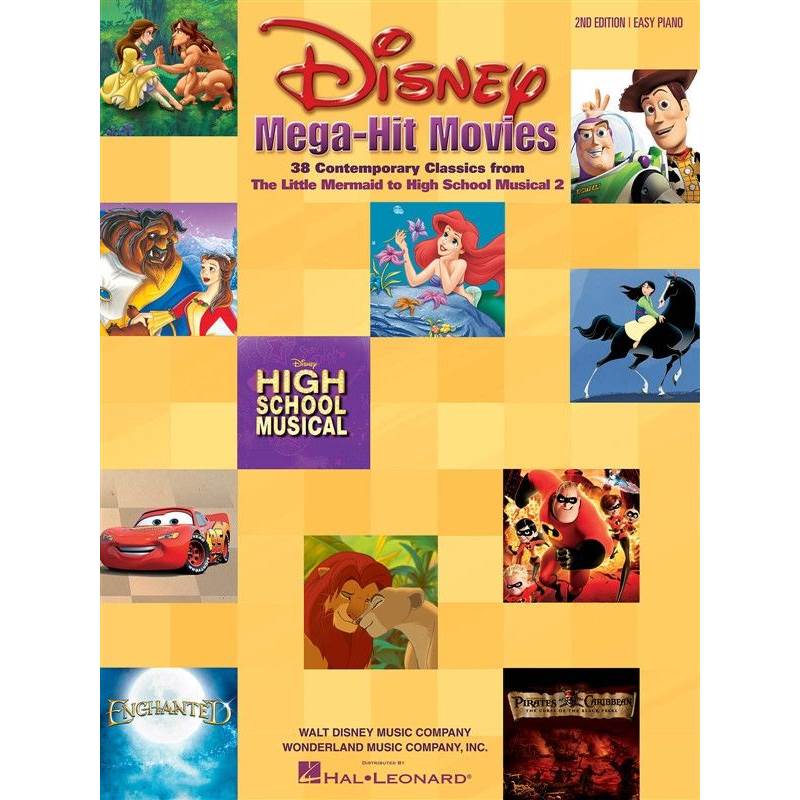 Disney - Mega-hit Movies 38 Contemporay Classics Easy Piano