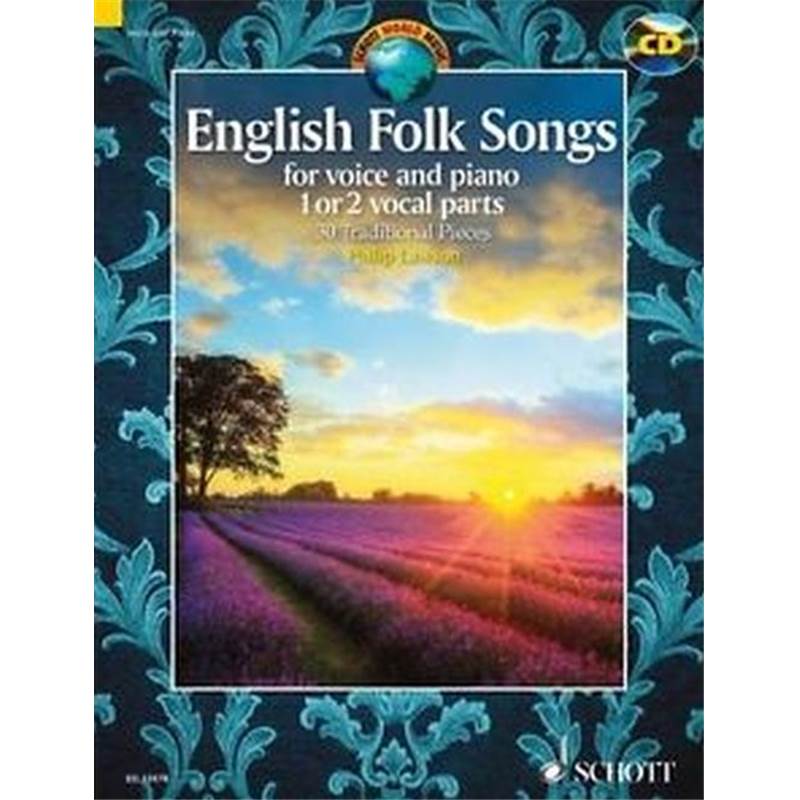 English Folk Songs + Cd (30 Pieces Traditionnelles Anglaises)  - 1 ou 2 Voix et Piano