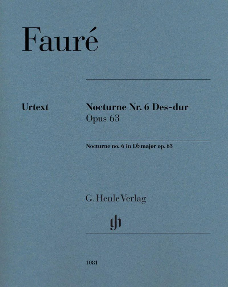 Faure Gabriel - Nocturne N6 Opus 63 en Reb Majeur - Piano