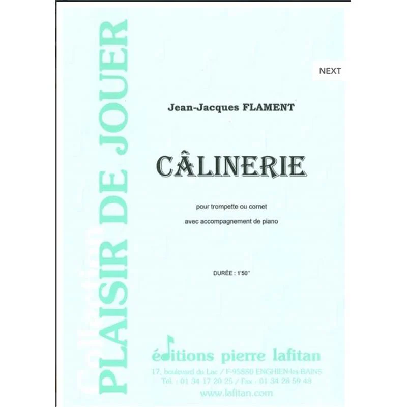 Flament Jean-jacques - Calinerie pour Trompette ou Cornet avec Piano