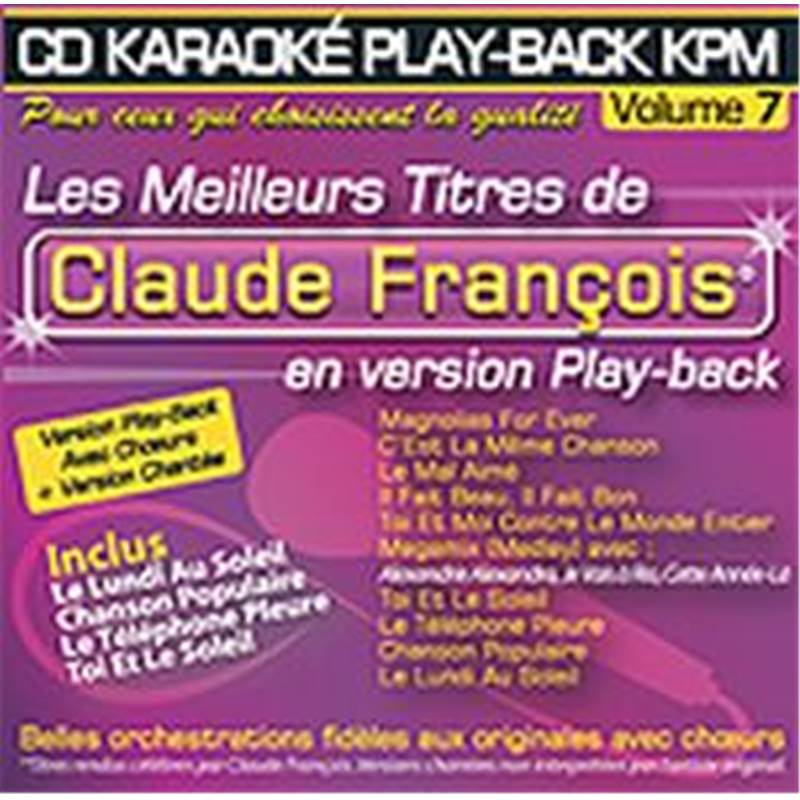 Francois Claude - Cd Karaoke Vol.07 avec Choeur + Versions Chantee