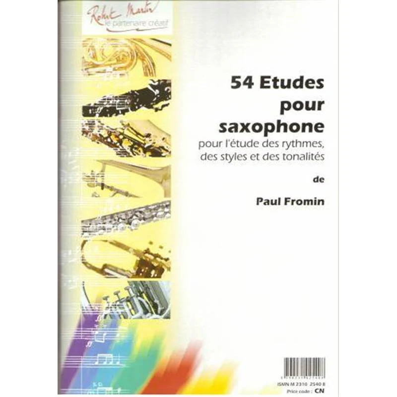 Fromin Paul - 54 Etudes pour Saxophone pour L'etude des Rythmes