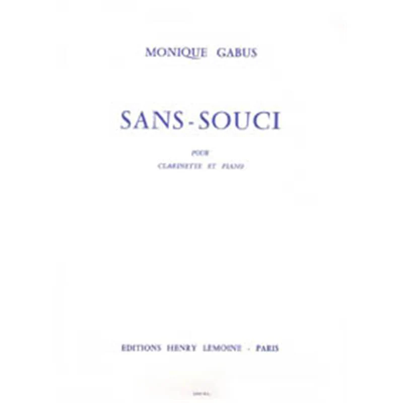 Gabus Monique - Sans-souci - Clarinette et Piano