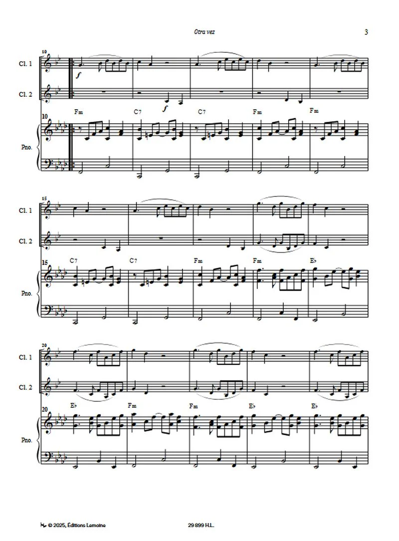 Gargalian / Laye / Lizana - Latino tour (6pièces) +AO - 2 clarinettes et piano - Image 3