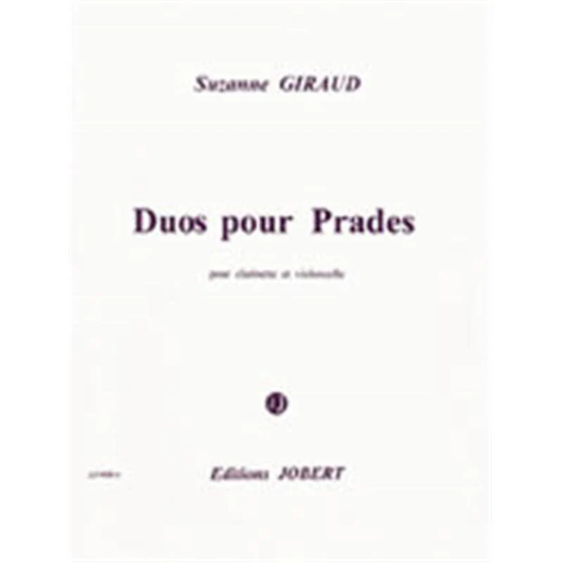 Giraud Suzanne - Duos pour Prades - Clarinette (sib et Mib) et Violoncelle