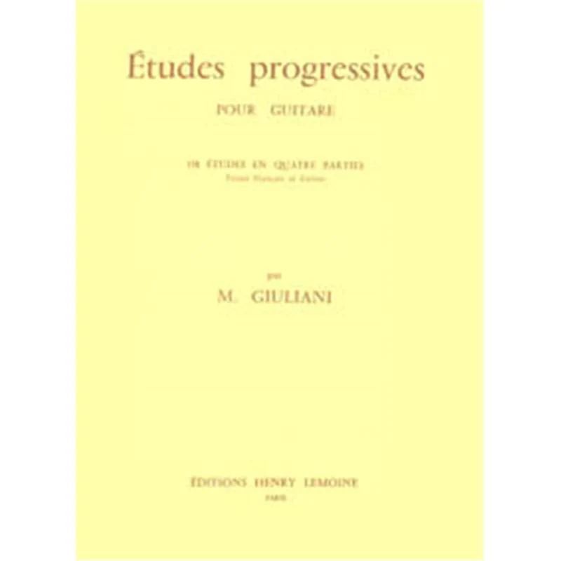 Giuliani Mauro - 158 Etudes Progressives - Guitare